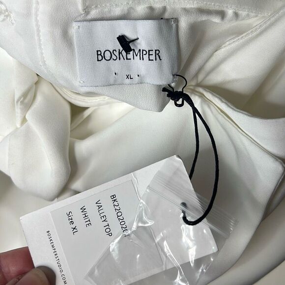 Anthropologie Boskemper Valley Bow Crop Top in White Nwt Size XL - Picture 2 of 5